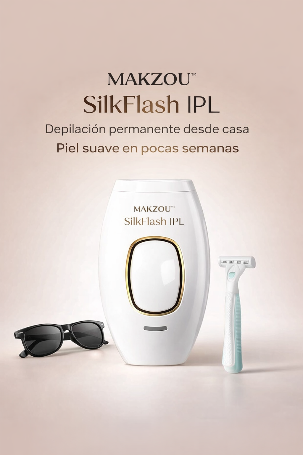 MAKZOU™ SilkFlash IPL – Depilación Permanente desde Casa