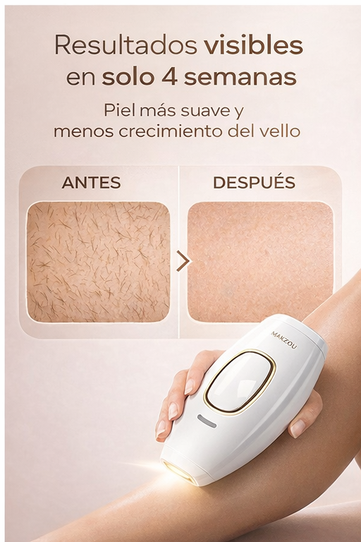 MAKZOU™ SilkFlash IPL – Depilación Permanente desde Casa